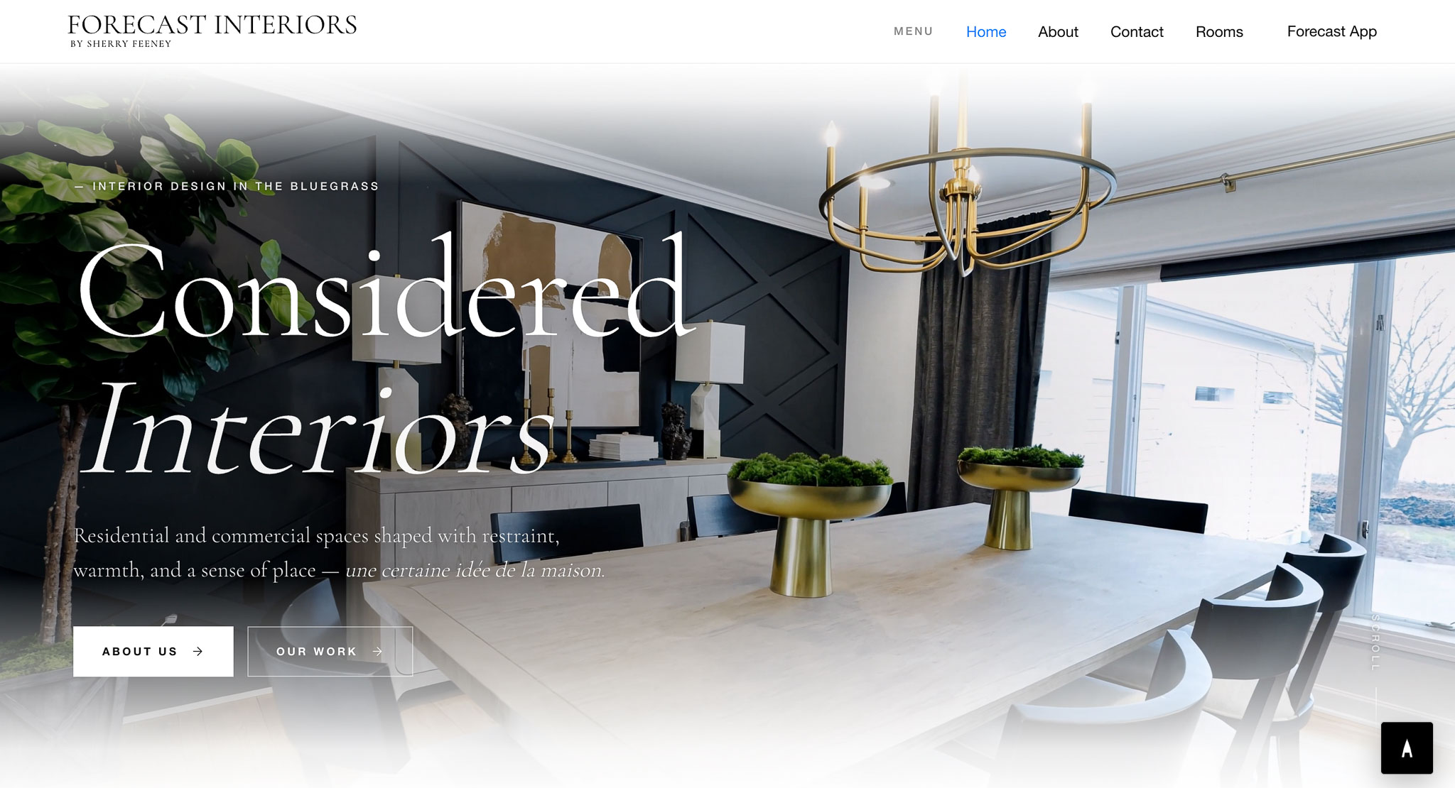 Forecast Interiors, a French-modern interior design firm with seven organised room galleries