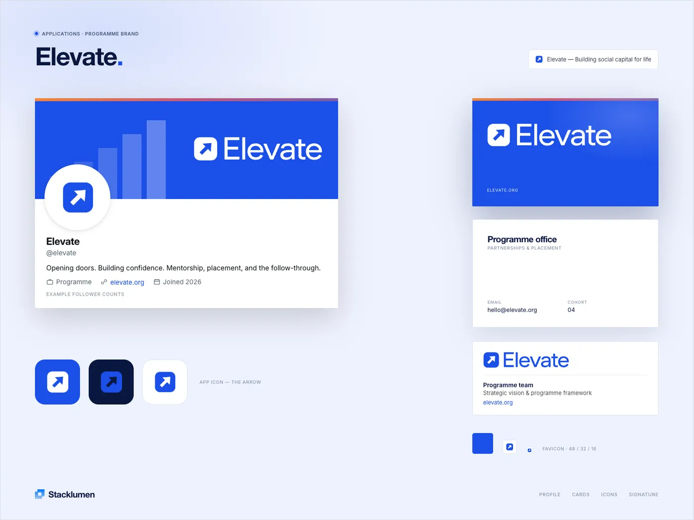 Elevate in application